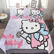 TAKARA TOMY Sanrio Hello Kittys Bedding Set Quilt Duvet Cover Comforter Pillow Case Bedclothes Children Kid Boy Bed Bedroom Set