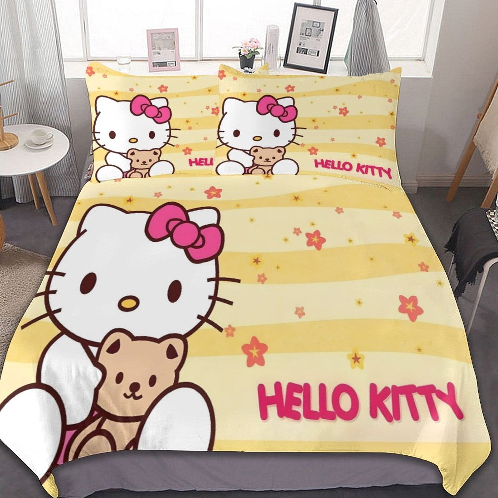 TAKARA TOMY Sanrio Hello Kittys Bedding Set Quilt Duvet Cover Comforter