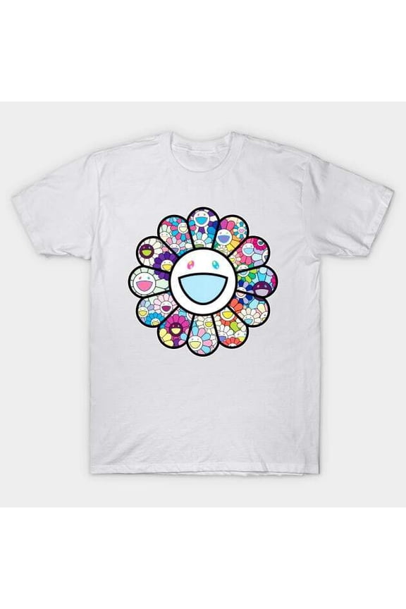 TAKASHI MURAKAMI HAPPY SMILING FLOWER T-Shirt S-5XL Fast Shipping