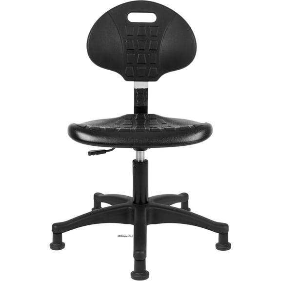 TAKE UR SEAT Cleanroom Ergonomic ESD Chair Stool, Tilt Lumbar & Seat Depth Adjustment HD Base,15.5" to 20.5" Seat Height Adjustment (Glide)