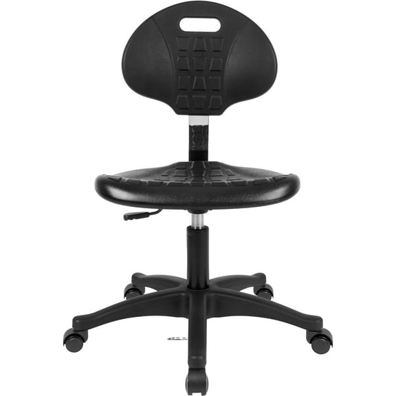 TAKE UR SEAT Cleanroom Ergonomic ESD Chair Stool, Tilt Lumbar & Seat Depth Adjustment HD Base,15.5" to 20.5" Seat Height Adjustment (Self-Braking)