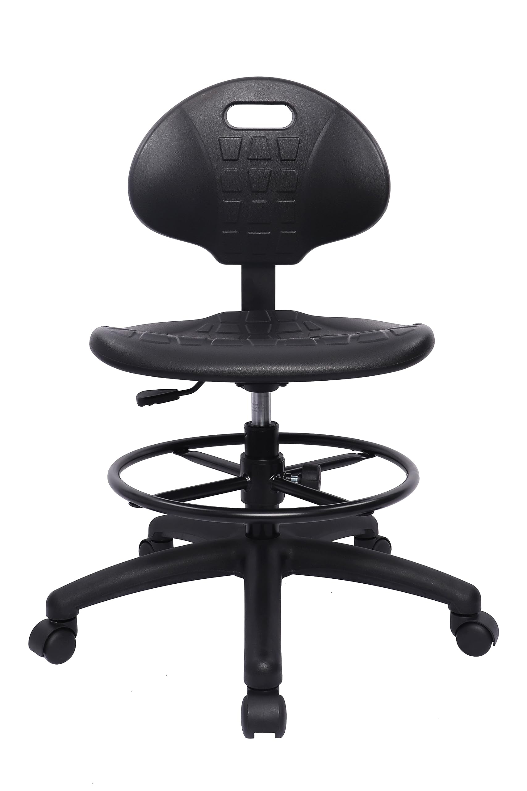 TAKE UR SEAT Polyurethane Lab Adjustable Height Chair, Black