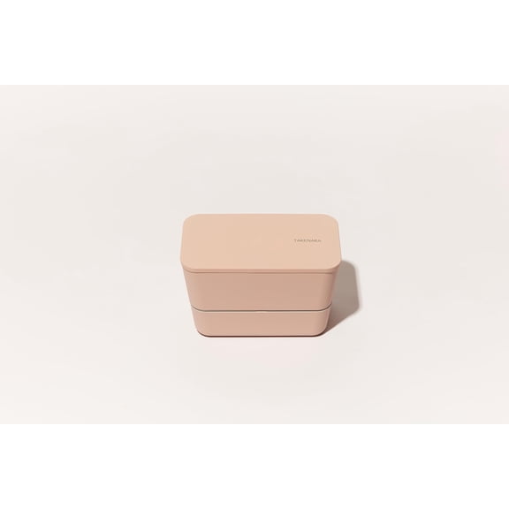 TAKENAKA Bento Lunch Box, Flat Dual Eco-Friendly and Sutainable Bento box from Japan (Matte Candy Pink)