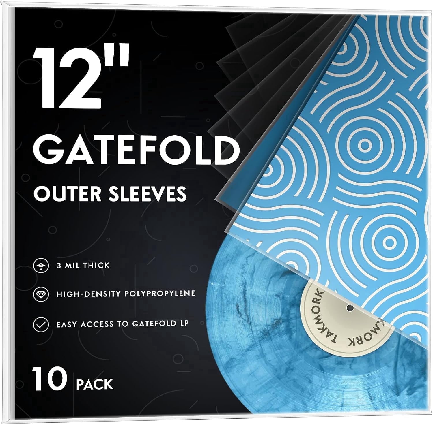 Invest In Vinyl Record Protection Pack of 100 Clear Plastic LP