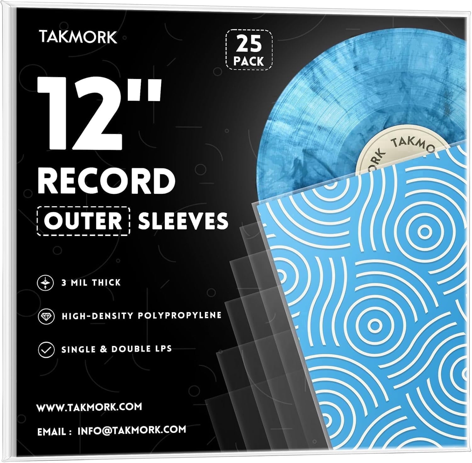 Invest In Vinyl Record Protection Pack of 100 Clear Plastic LP