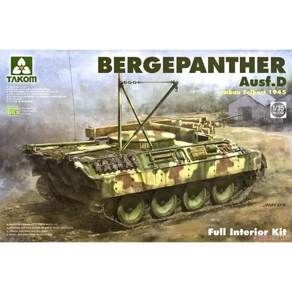 TAKOM 1/35 2102 BergePanther Ausf.D Umbau Seibert 1945 w/ Full Interior Model Kit