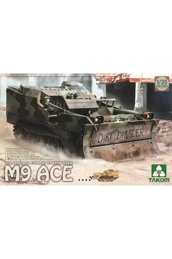 TAKOM 1/35 U.S Armored Combat Earthmover M9 ACE #TAK-2020 Model Kit