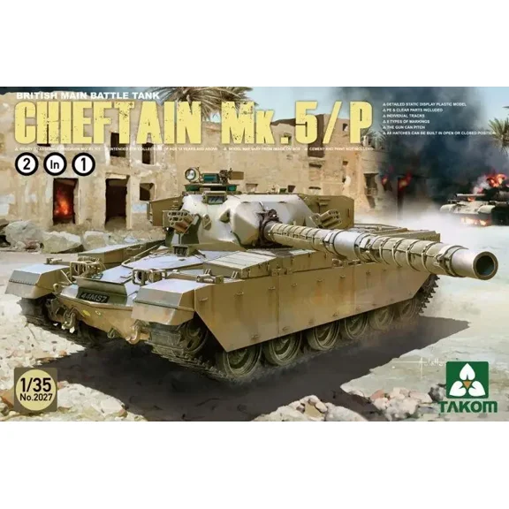 TAKOM 2027 1/35 Chieftain Mk 5/P British Main Battle Tank (2 in 1) assemble
