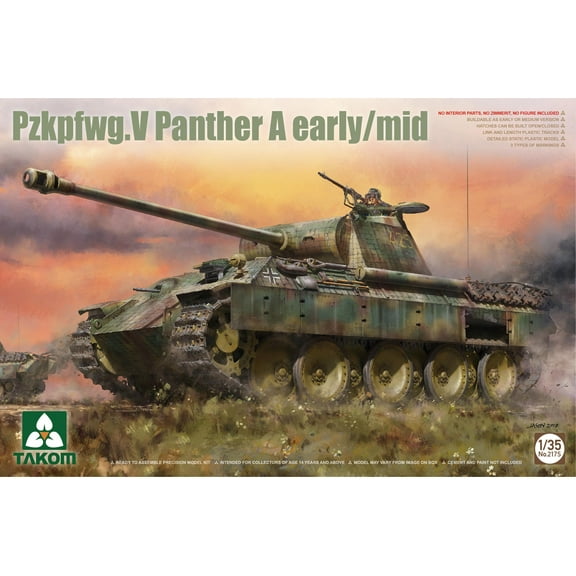 TAKOM 2175 1/35 Pzkpfwg.V Panther A Early / Mid Scale Model Kit