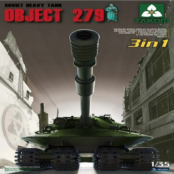 TAKOM MODEL 2001 1/35 Scale Heavy Tank OBJECT 279 Assembly Model Kit 3in 1