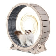 TAKOYI 41" Cat Exercise Wheel for Indoor Cats, Cat Running Wheel with Carpeted Runway