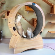 TAKOYI Cat Exercise Wheel, 35" Large Cat Running Wheel with Carpeted Runway, 150lbs Cat Treadmill Wheel for Kittys Longer Life, Cat Wheel for Fitness Weight