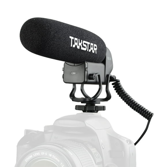 TAKSTAR SGC-600 Shotgun Microphone Interview Photography Microphone Condenser Recording MIC for Nikon Canon DSLR Camera DV Camcorder (3.5mm Interface) Professional Video Accessories with Windscreen