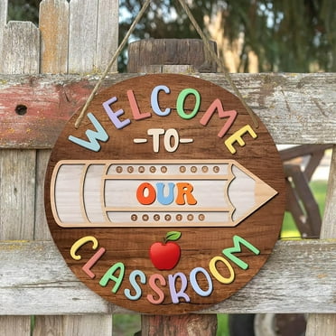 TAKTUK Home Decor,Personalized Teacher Signs for Classroom Teacher Door Signs Teacher Name Sign for Classroom Door Back To School Welcome Door Sign Decoration,Party Supplies,Clearance&nbsp;Items