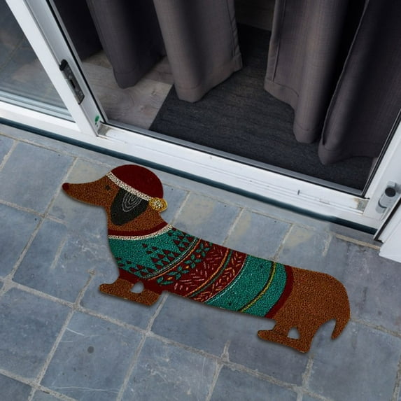 TAKTUK Dachshund Gifts Door Mat Funny Dogs Theme Doormat For Entrance Way Welcome Mat With Slip Back Kitchen Rugs Home Decor