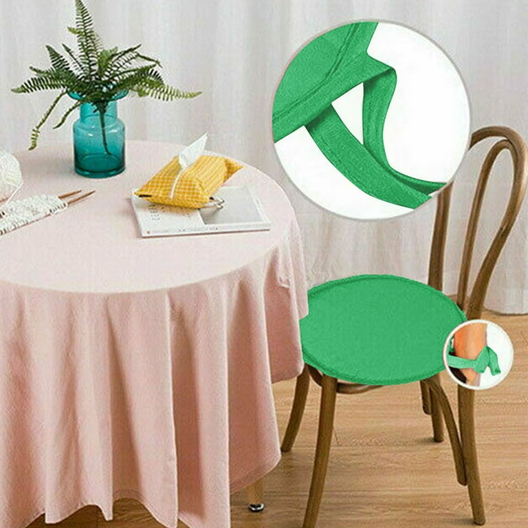 TAKTUK Dining Chair Cushions With Ties Seat Cushion Round Chair Cushion With Optional Dual Size And Solid Color Design Thick Fabric Seat Cushion With