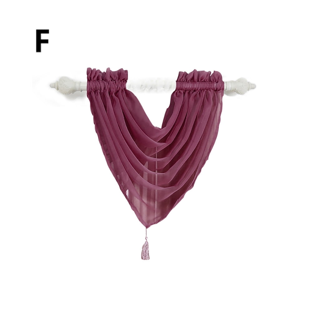 TAKTUK Valances For Windows Room Decor Voile Curtain Swags All Colours Pelmet Valance Net
