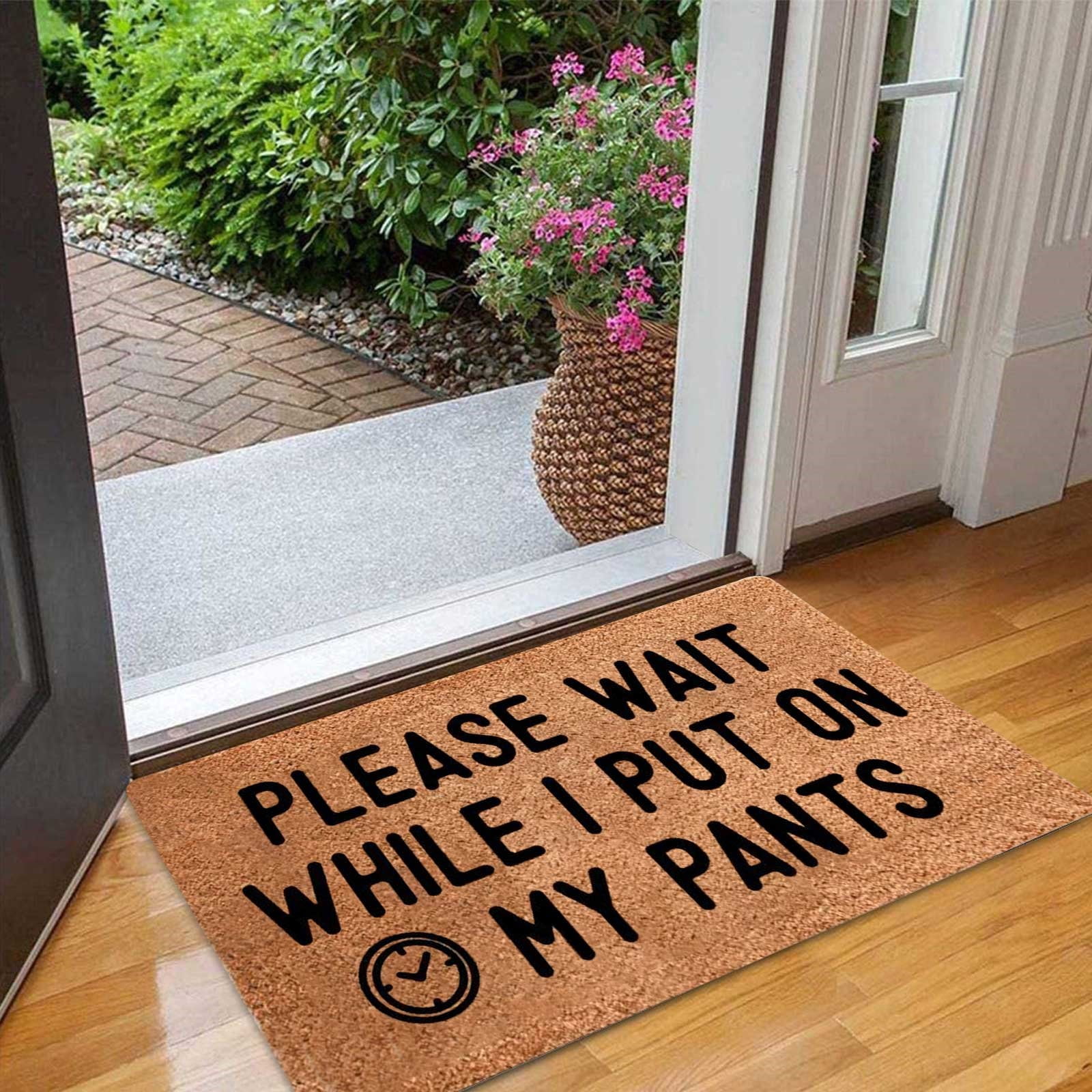 TAKTUK Welcome Matt Outdoor Front Door Mat Outside Entrance Funny ...