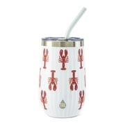 TAL 16oz Stainless Steel Wine Tumbler with Straw, Lobsters