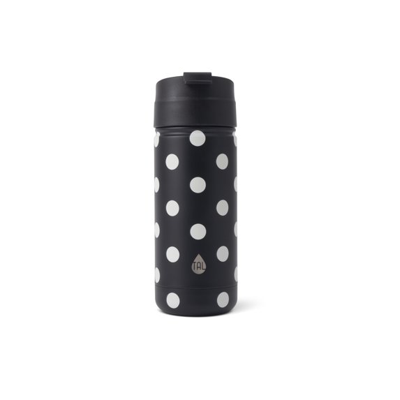 TAL 18oz Stainless Steel Ranger Coffee Travel Mug, Black Polka Dot