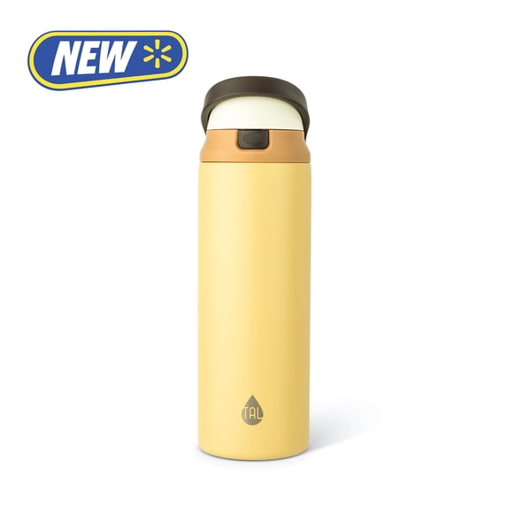 TAL 24oz Stainless Steel 2-in-1 Water Bottle with Straw and Chug Lid, Ochre