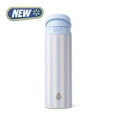 thumbnail image 1 of TAL 24oz Stainless Steel 2-in-1 Straw and Chug Water Bottle with Push Lid, Light Blue Stripe, 1 of 12