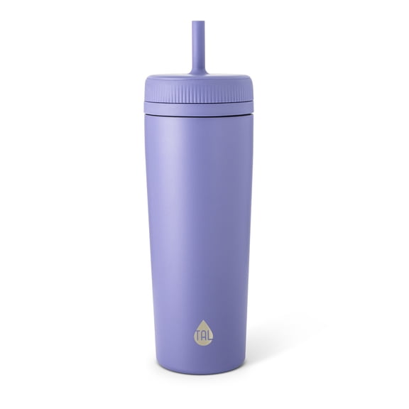 TAL 24oz Stainless Steel Rowan Tumbler with Silicone Straw, Purple