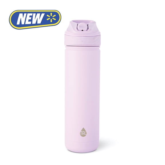 TAL 26oz Stainless Steel Ranger Water Bottle with Easy Sip Straw, Lavender