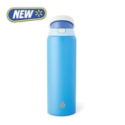 TAL 32oz Stainless Steel 2-in-1 Water Bottle with Straw and Chug Lid, Cobalt