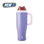 TAL 40oz Stainless Steel 2-in-1 Straw and Chug Tumbler with Push Lid and Handle, Purple