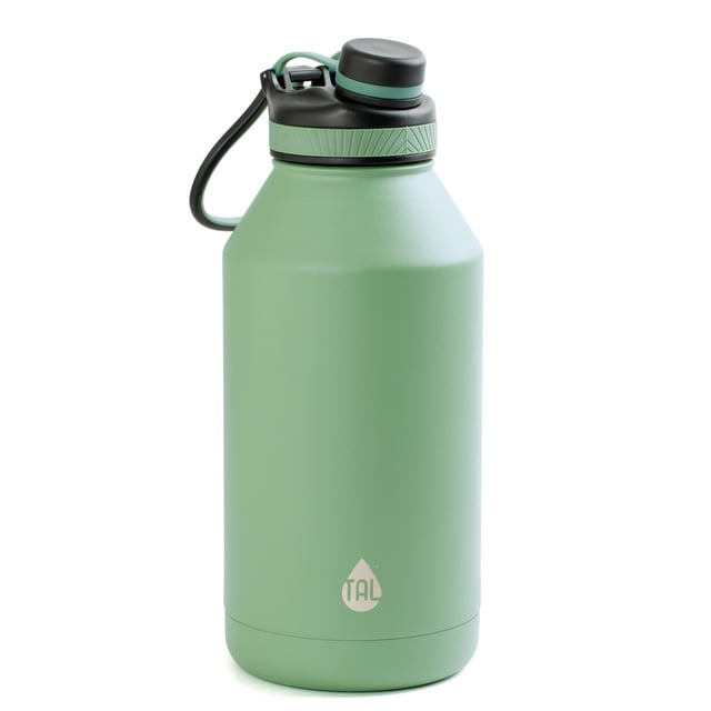 TAL 64 oz Sage Green Solid Print Stainless Steel Water Bottle
