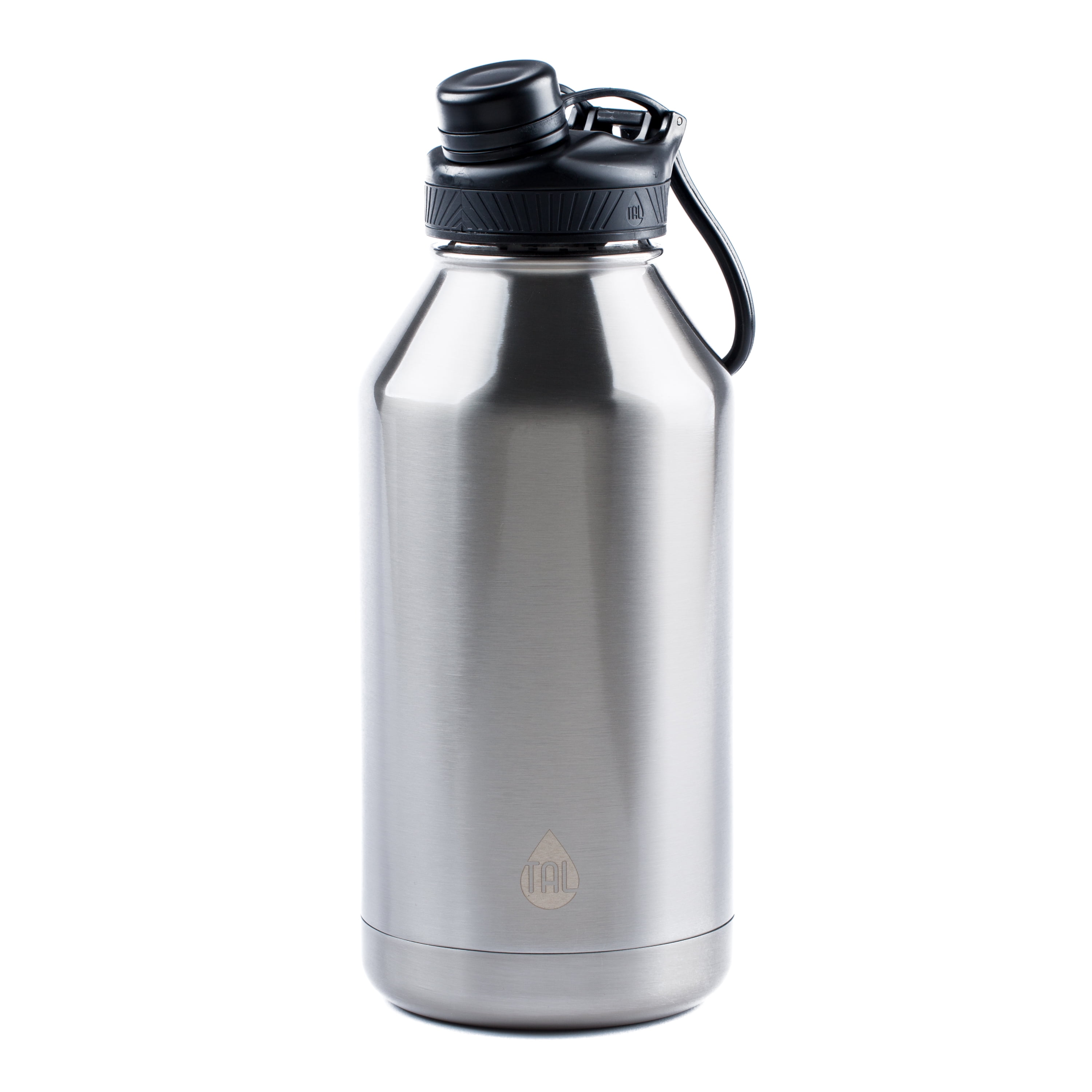 TAL 64 oz Silver Solid Print Stainless Steel Water Bottle
