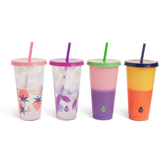 TAL Color Changing Cups 24oz 4-Pack, Fruits