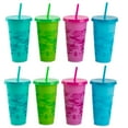 TAL Color Changing Tumbler Cups 24 fl oz, MultiColor, 8Pack