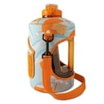 TAL Motivational Gallon Jug Water Bottle with Handle, Push Button Lid