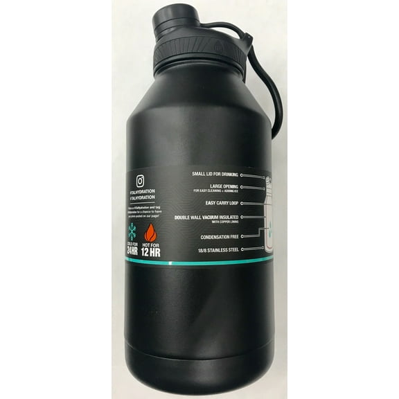 TAL Ranger 64 oz Durable Black Water Bottle