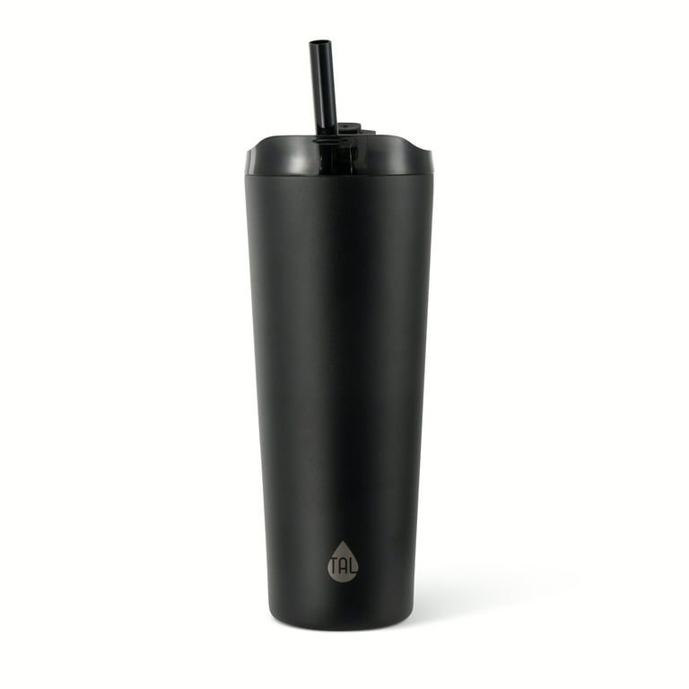 YOSA TeraBolster ブラック TAL 26oz Stainless Steel Ash Tumbler with Removeable Straw and Sip