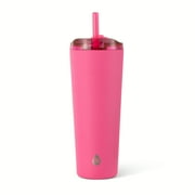 TAL 26oz Stainless Steel Ash Tumbler with Removeable Straw and Sip Lid, Pink