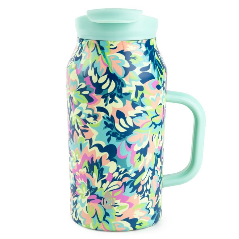 Tropical Flowers 40 Oz Tumbler Summer Tumbler With Straw 40 