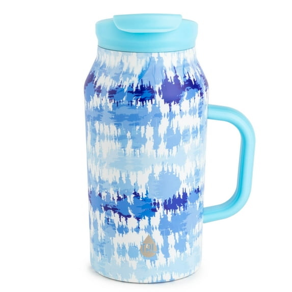 TAL Stainless Steel Basin Water Bottle 40 fl oz, Blue Tiedye