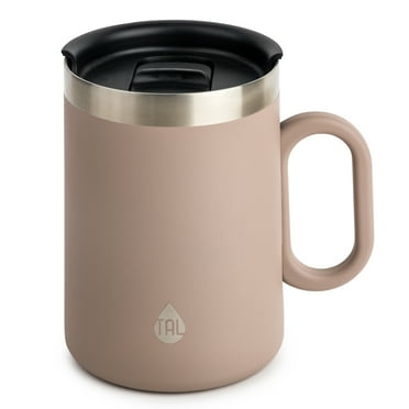 TAL Stainless Steel Brew Coffee Mug 15 fl oz, Taupe