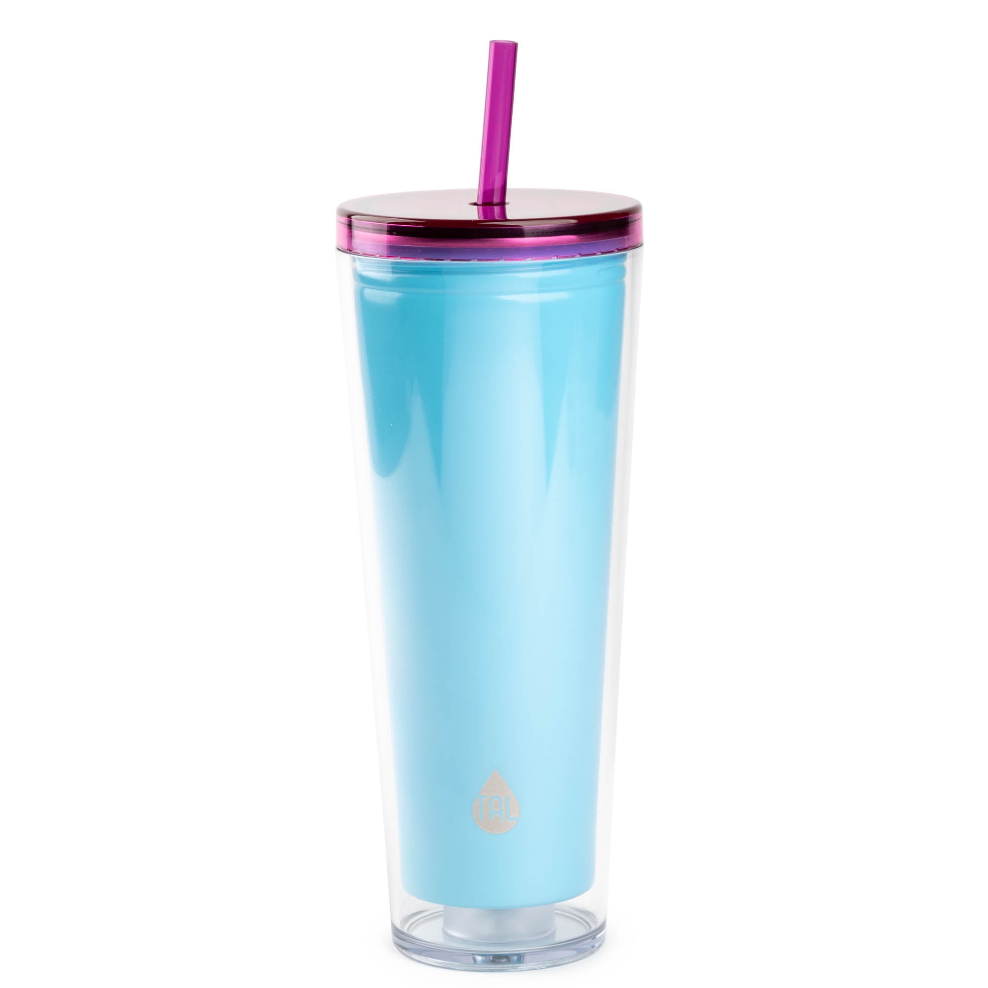 Brumis Imports TAL Color Changing Cup with Lid and Straw 24oz,  Solid: Tumblers & Water Glasses