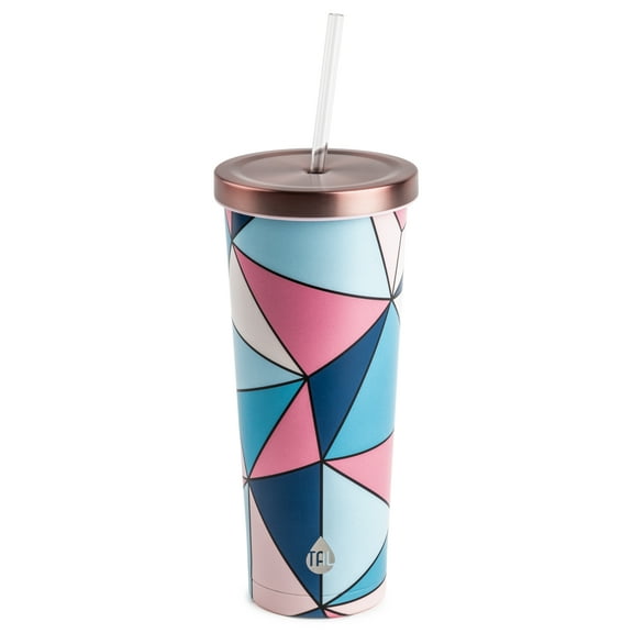 TAL Stainless Steel Coolie Tumbler 24 fl oz, Pink Geo