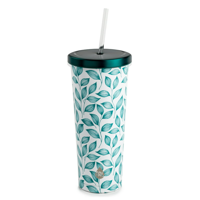 TAL Stainless Steel Coolie Tumbler 24oz, Green Leaf