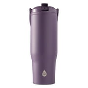 TAL Stainless Steel Hudson Tumbler with Flip-Up Straw 30oz, Purple