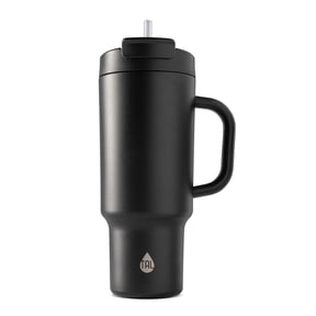 TAL 40oz Stainless Steel Hudson Tumbler with Straw, Black