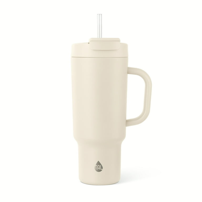 TAL 40oz Stainless Steel Hudson Tumbler with Straw, Cream