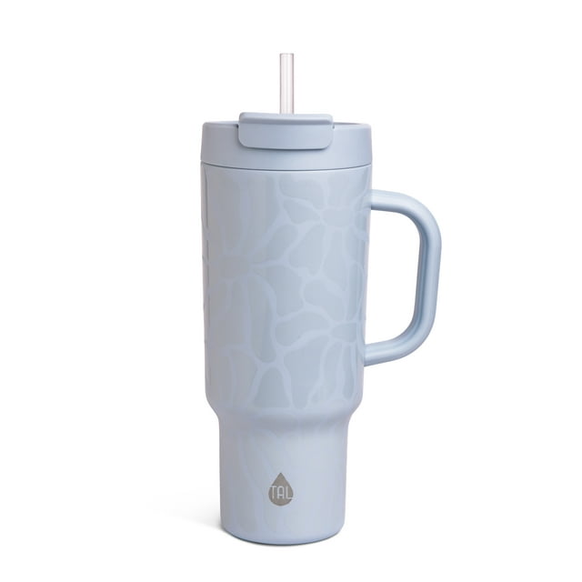 TAL Stainless Steel Hudson Tumbler with Straw 40 fl oz, Light Blue ...