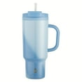 thumbnail interactive-video image 1 of TAL Stainless Steel Hudson Tumbler with Straw 40 fl oz, Shimmering Blue, 1 of 8