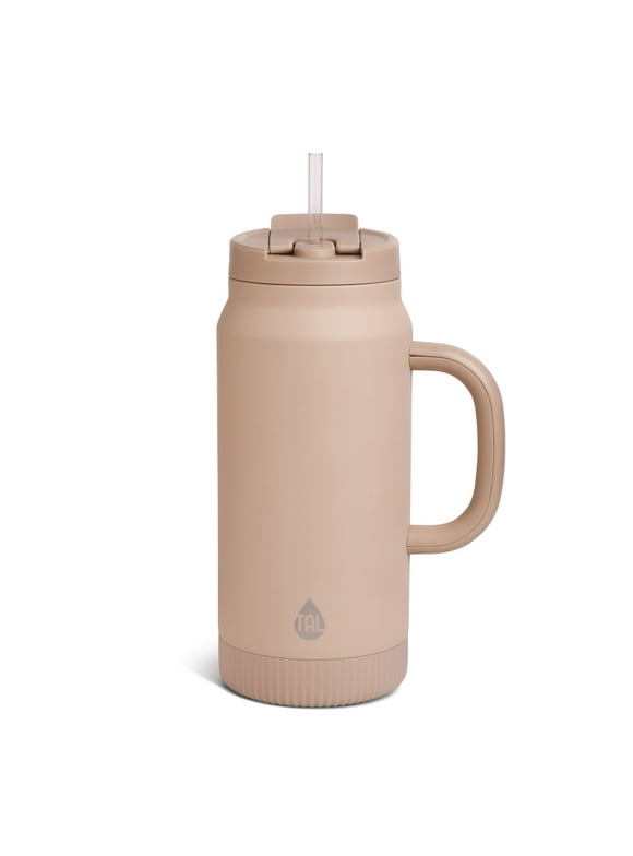 TAL Stainless Steel Hudson Tumbler with Straw 64 fl oz, Taupe